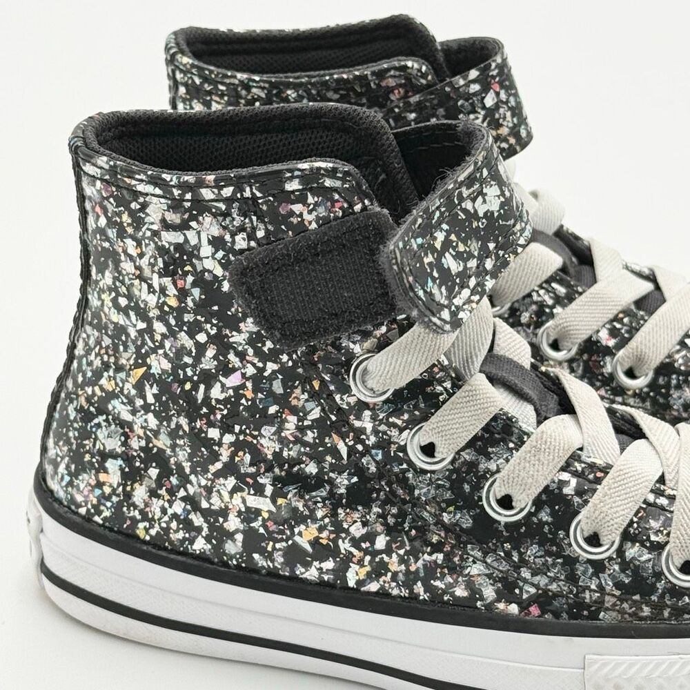 Converse All Star Chuck Taylor Glitter Hook and Loop Slip On Sneakers - US Grade - Picture 13 of 13